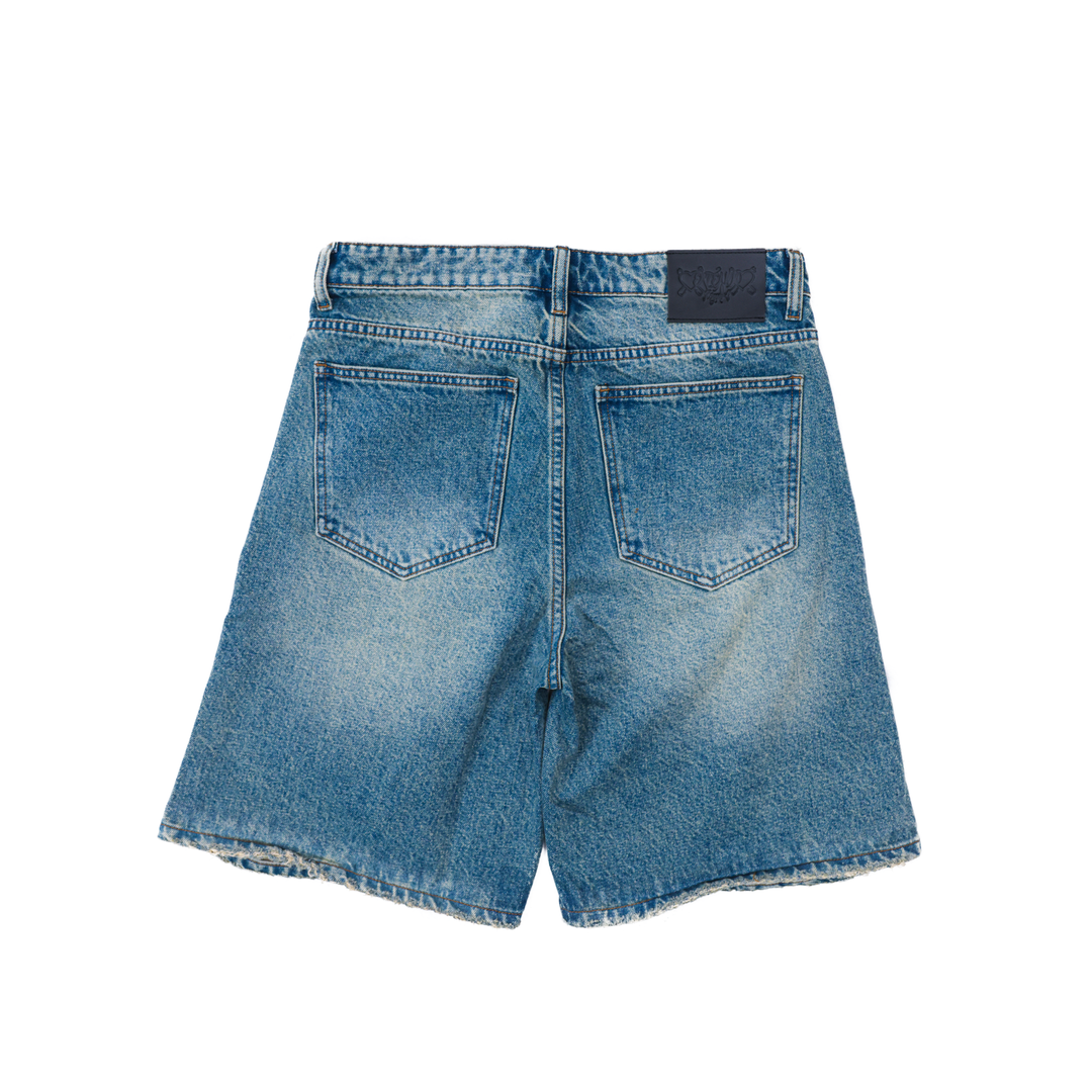 "Extendo" Blue Denim Shorts